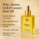 Foxy Locks Luxury GOLD Hair Oil - infused with Argan oil | Collagen | Keratin